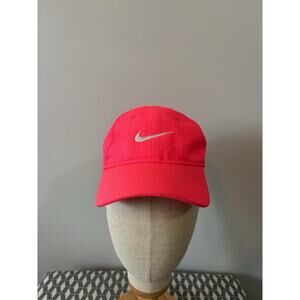 Nike Neon Swoosh Logo Cap Infant Baby Adjustable Hat Pink/coral